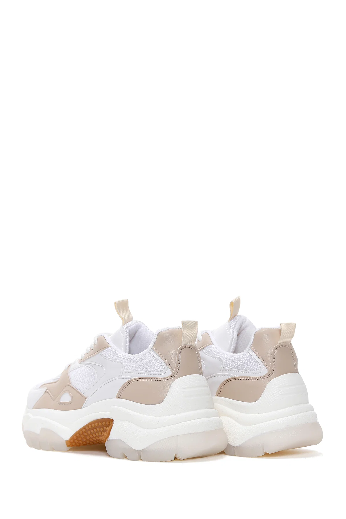 Kadın Bej Kalın Tabanlı Sneaker - Image 5