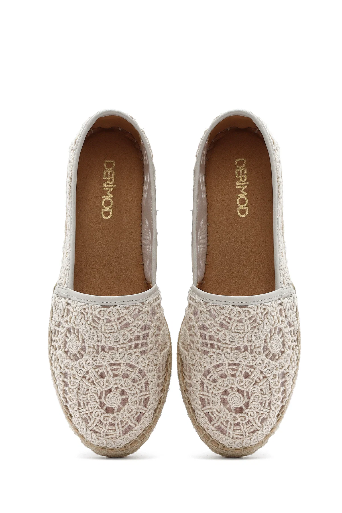Kadın Bej Kumaş Espadril - Image 7