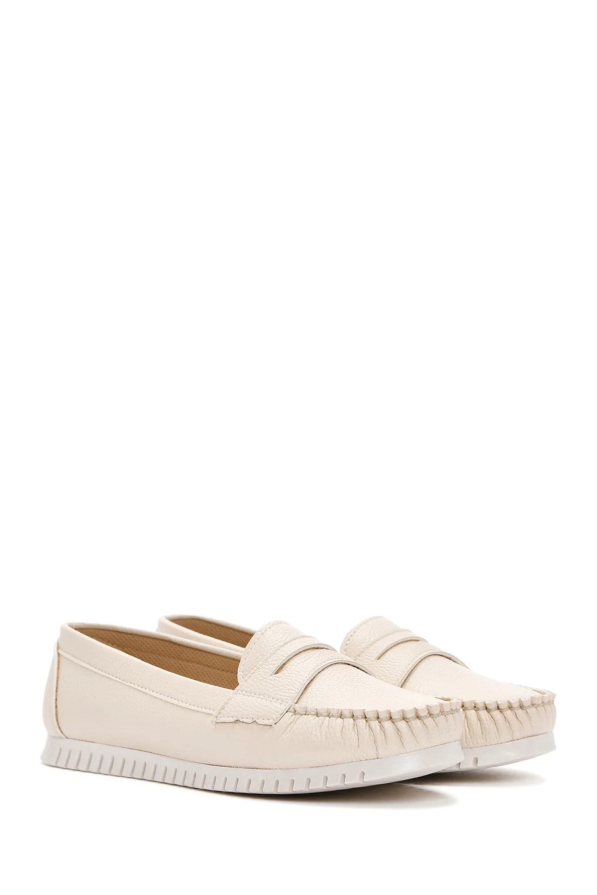 Kadın Bej Loafer - Image 3