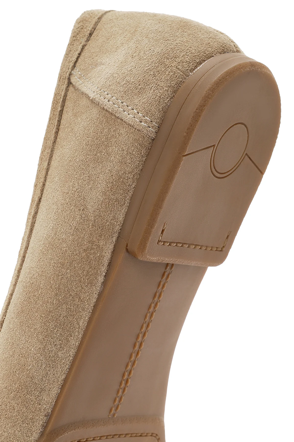 Kadın Bej Püsküllü Süet Deri Maskülen Loafer - Image 8