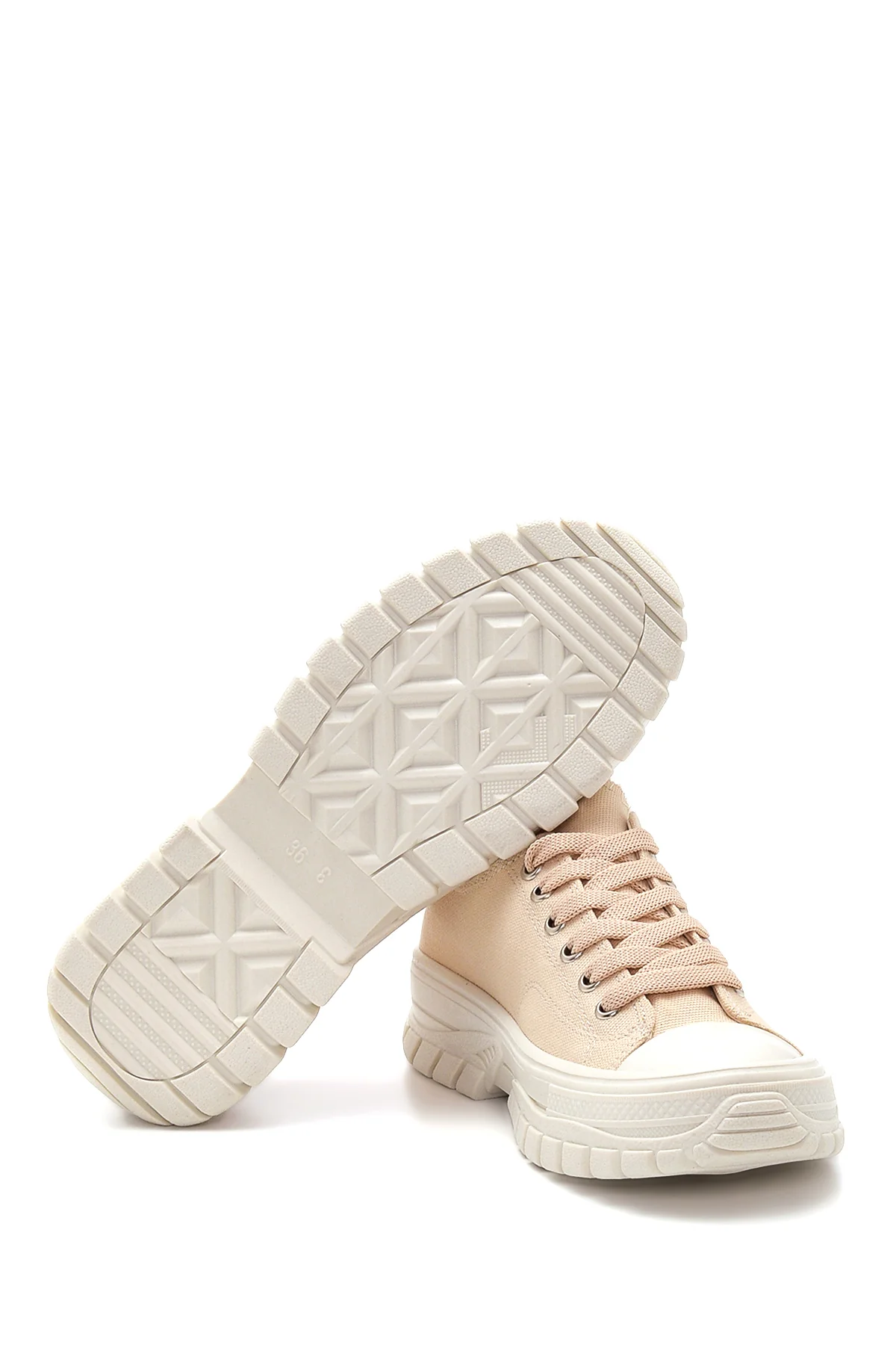 Kadın Bej Sneaker - Image 4