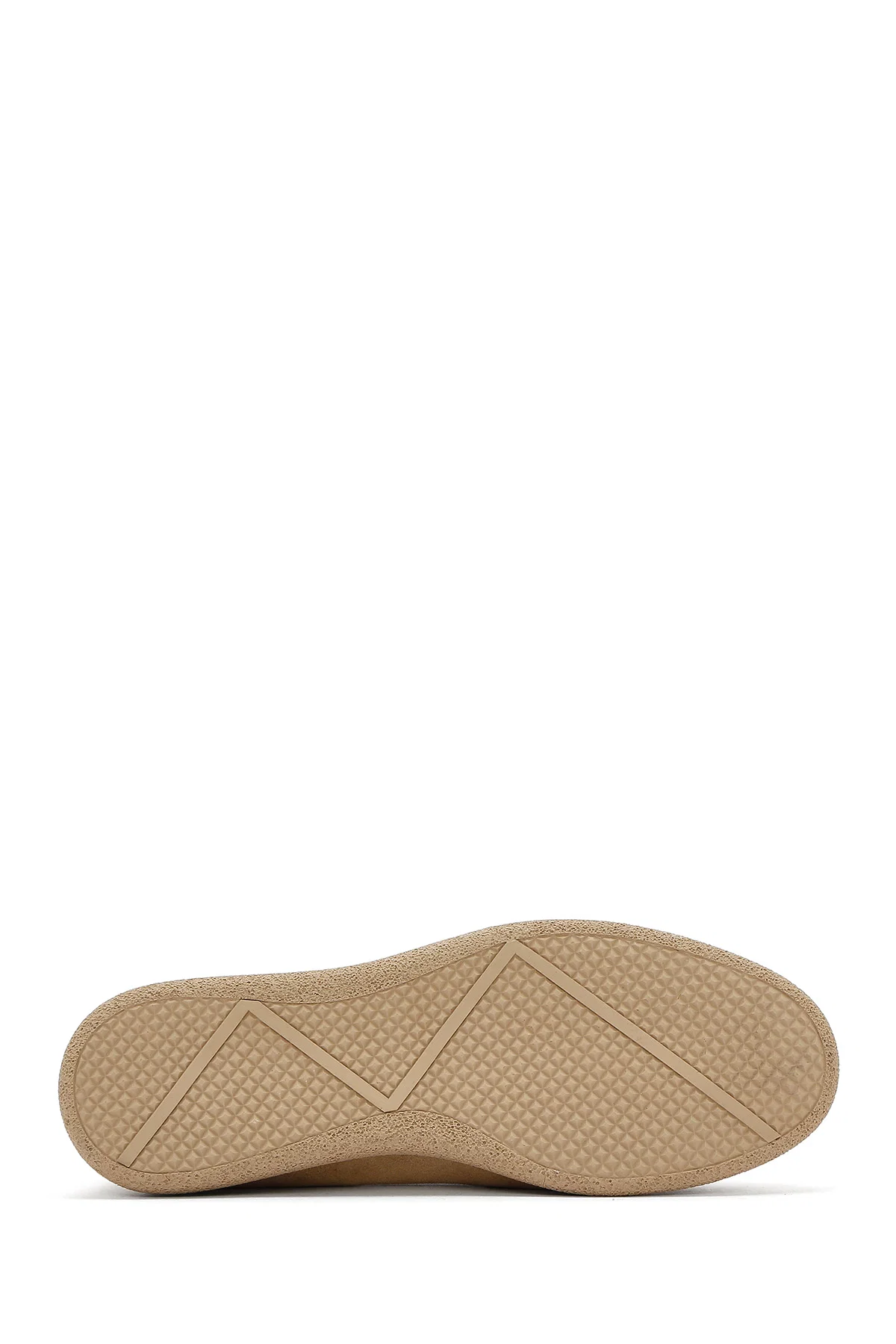 Kadın Bej Süet Deri Comfort Loafer - Image 4
