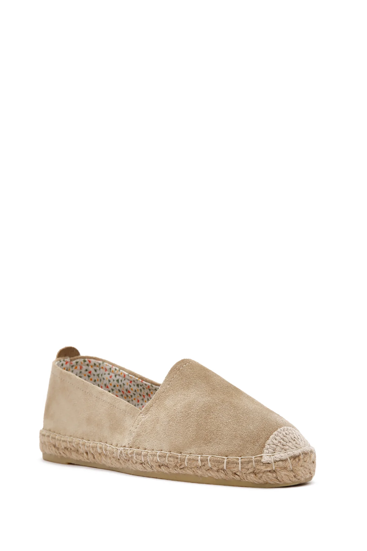 Kadın Bej Süet Deri Espadril - Image 6
