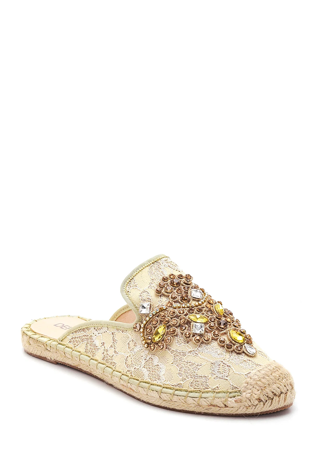 Kadın Bej Taşlı Espadril Terlik - Image 3