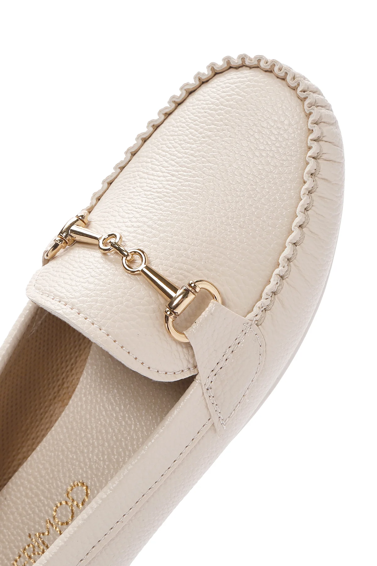 Kadın Bej Toka Detaylı Loafer - Image 10