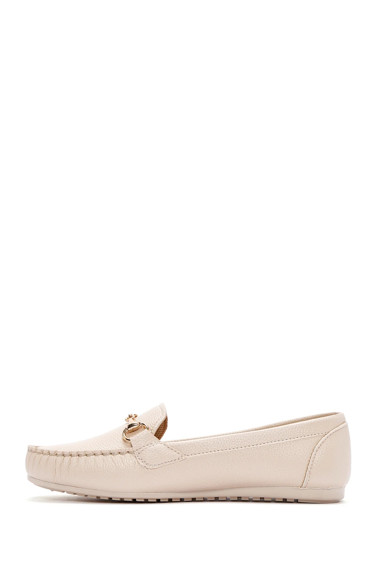 Kadın Bej Toka Detaylı Loafer - Image 2