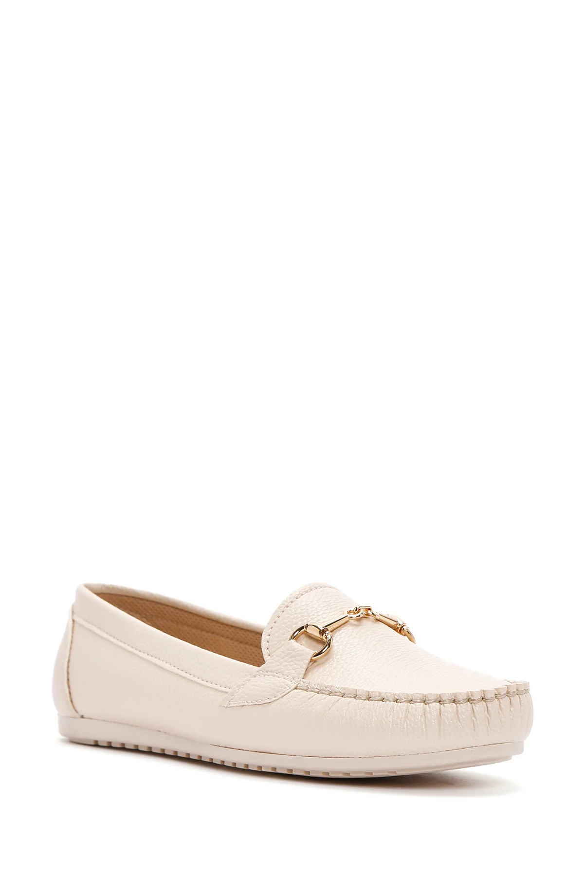 Kadın Bej Toka Detaylı Loafer - Image 6