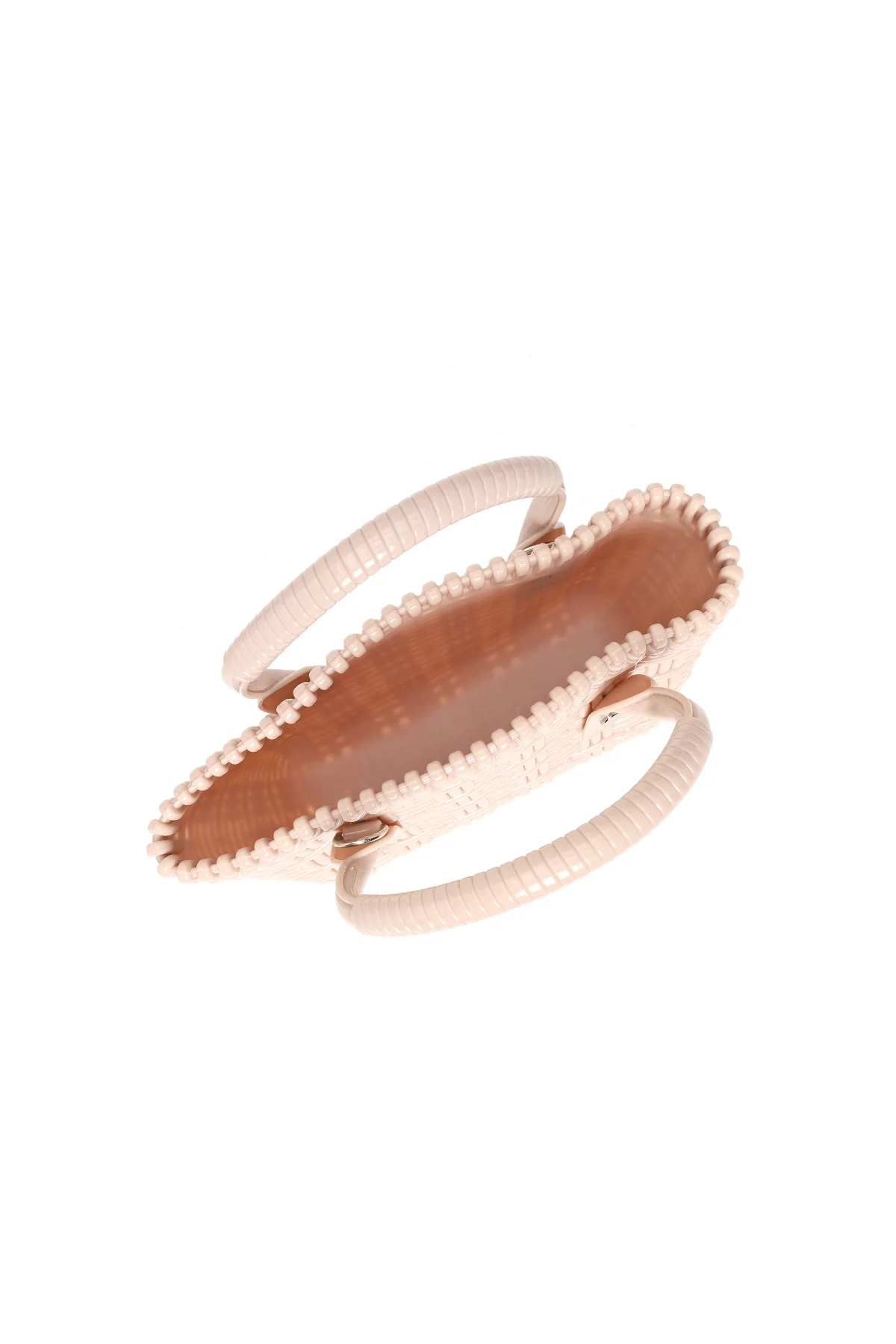 Kadın Bej Uzun Askılı Mini Jelly Kol Çantası - Image 4