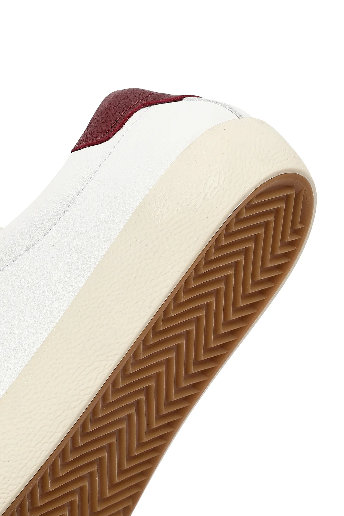 Kadın Beyaz Bağcıklı Deri Sneaker - Image 8