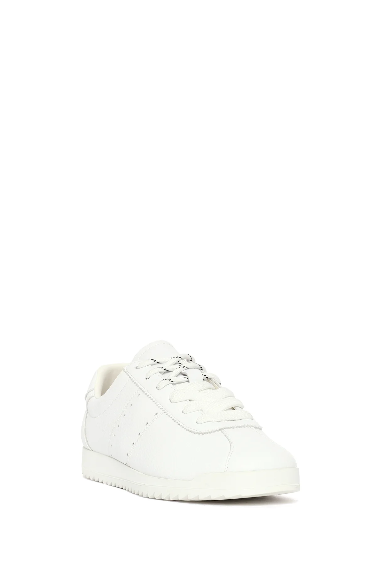 Kadın Beyaz Bağcıklı Deri Sneaker - Image 8