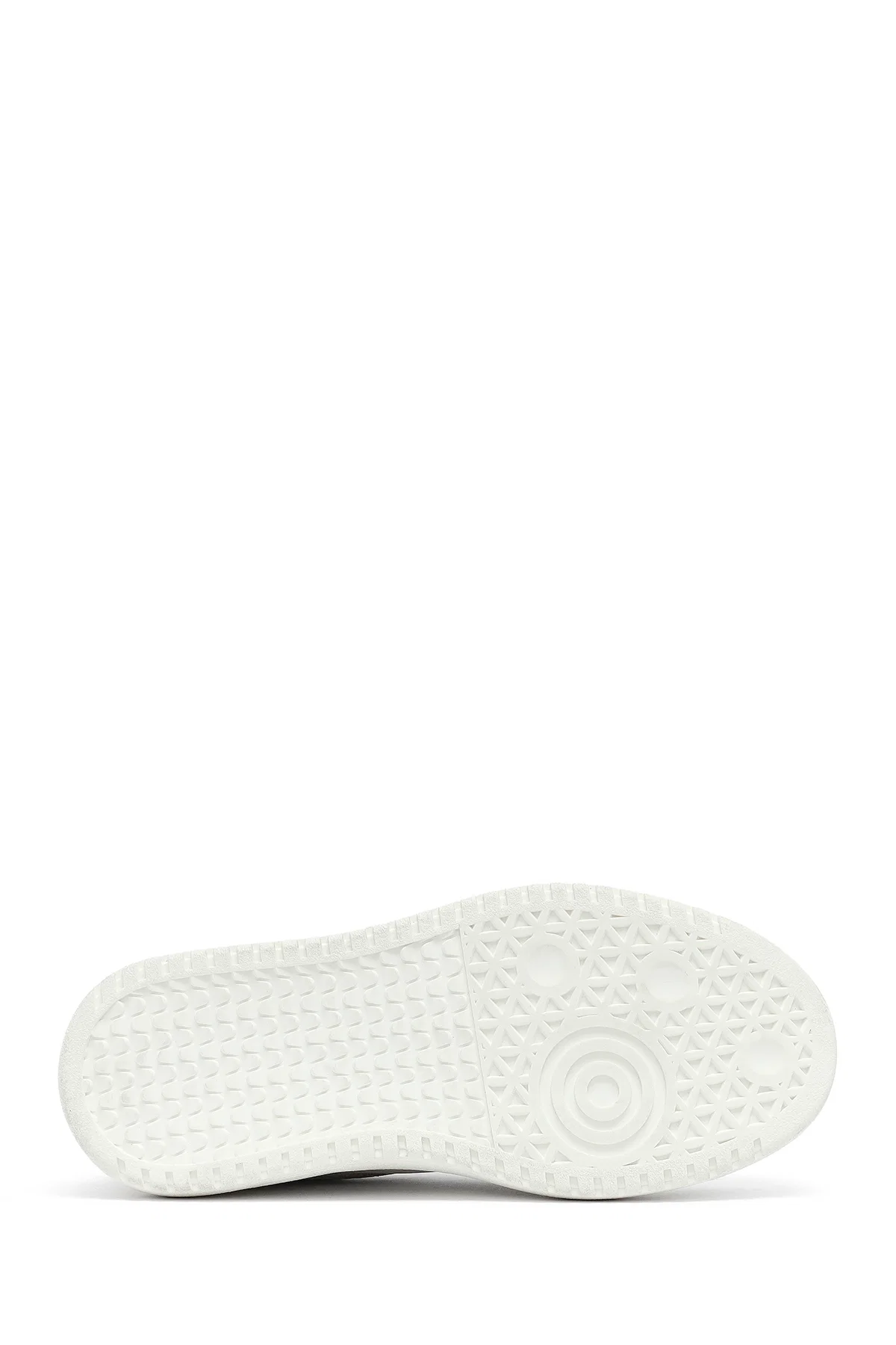 Kadın Beyaz Bağcıklı Kalın Tabanlı Deri Sneaker - Image 4