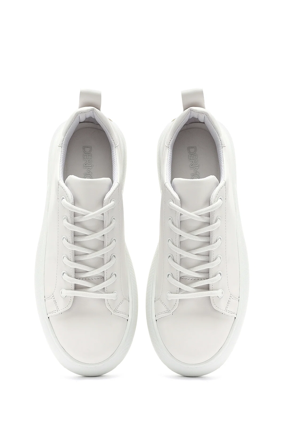 Kadın Beyaz Bağcıklı Kalın Tabanlı Sneaker - Image 7