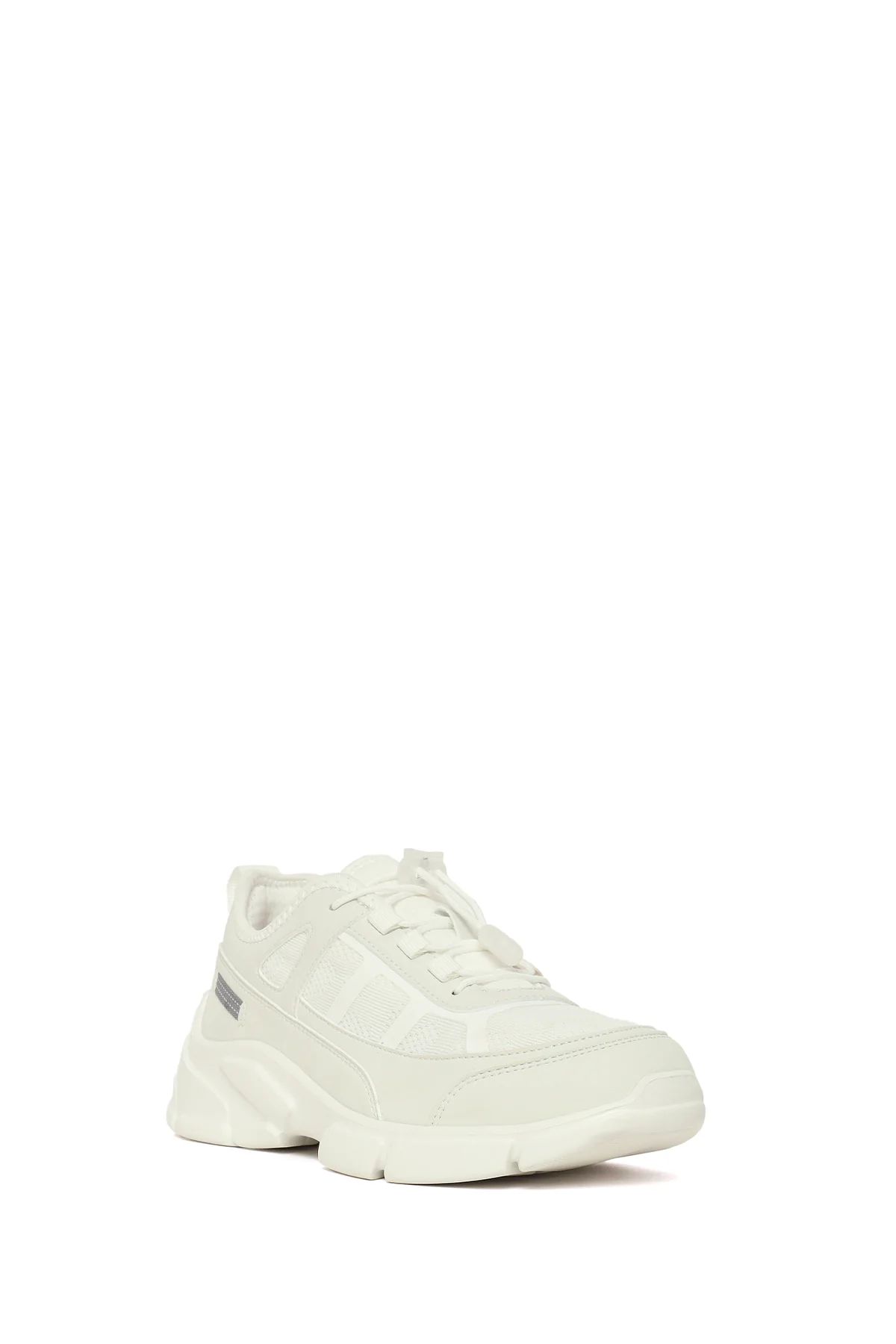 Kadın Beyaz Bağcıklı Kalın Tabanlı Sneaker - Image 7