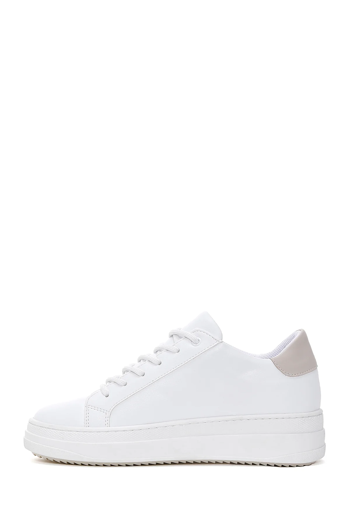 Kadın Beyaz Bağcıklı Sneaker - Image 2