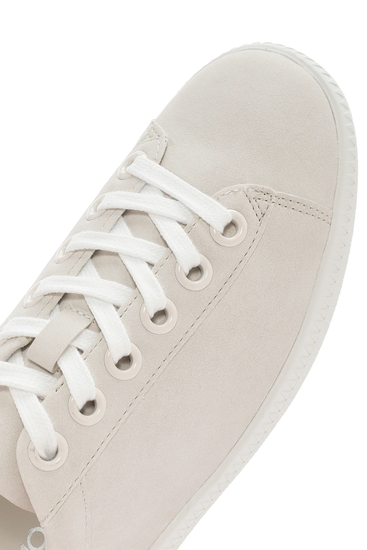 Kadın Beyaz Bağcıklı Sneaker - Image 10