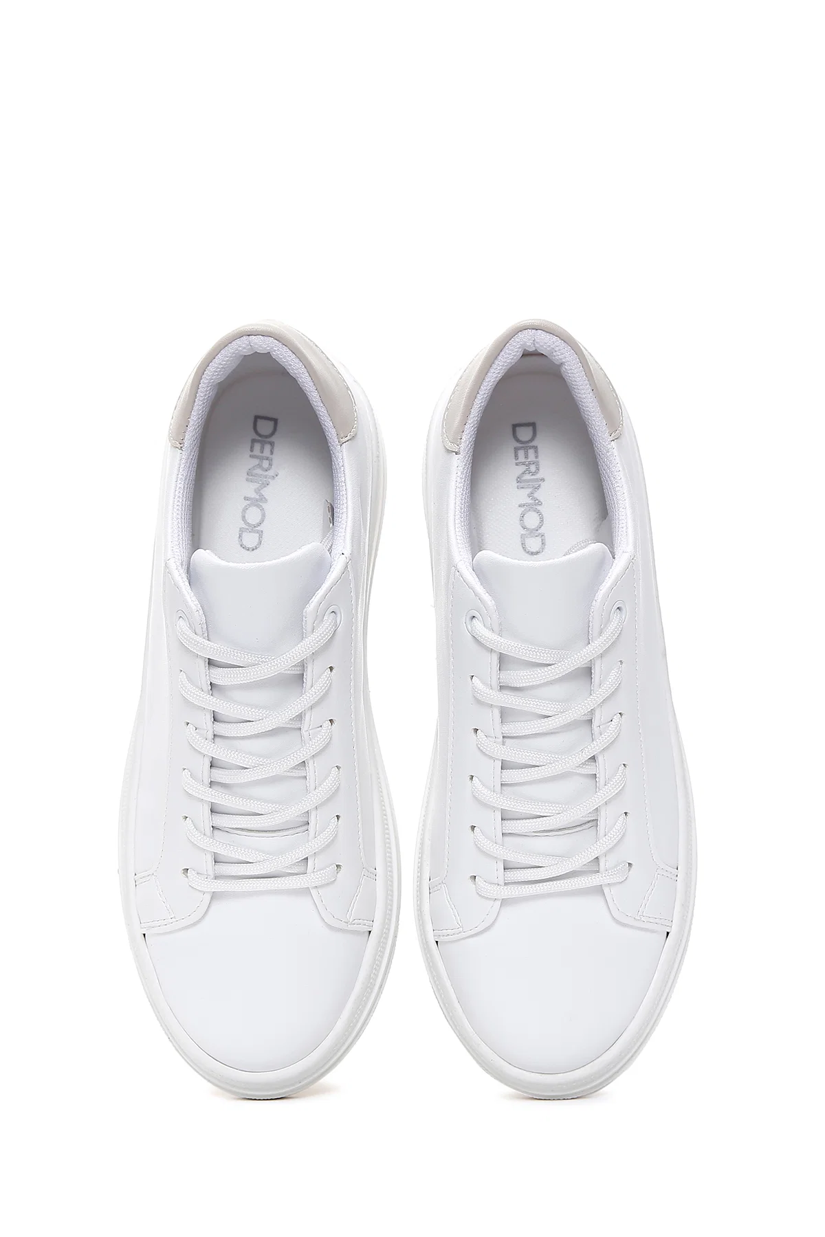 Kadın Beyaz Bağcıklı Sneaker - Image 6