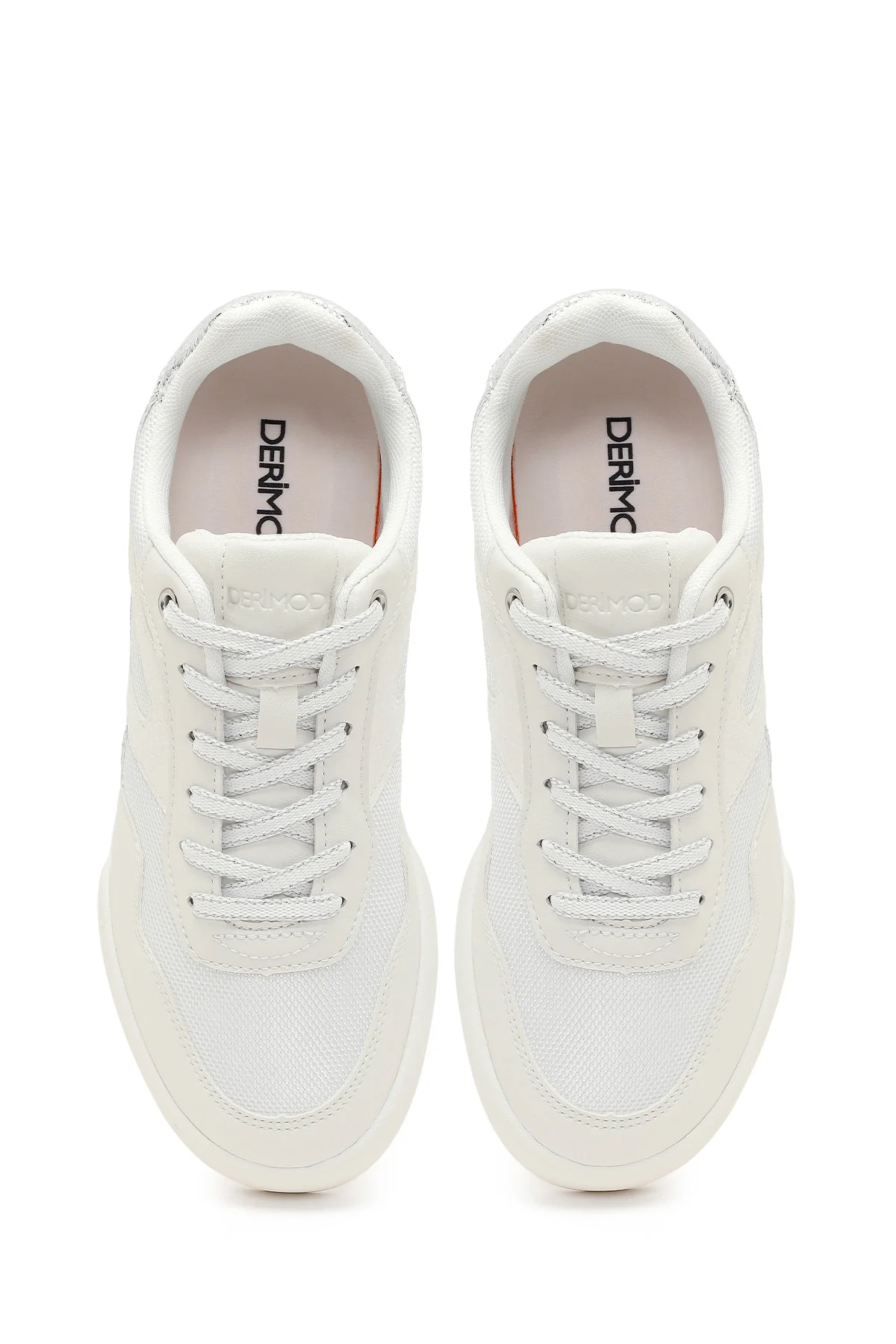 Kadın Beyaz Bağcıklı Sneaker - Image 4