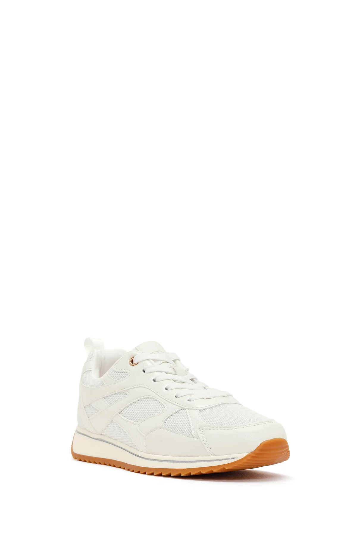Kadın Beyaz Bağcıklı Sneaker - Image 7