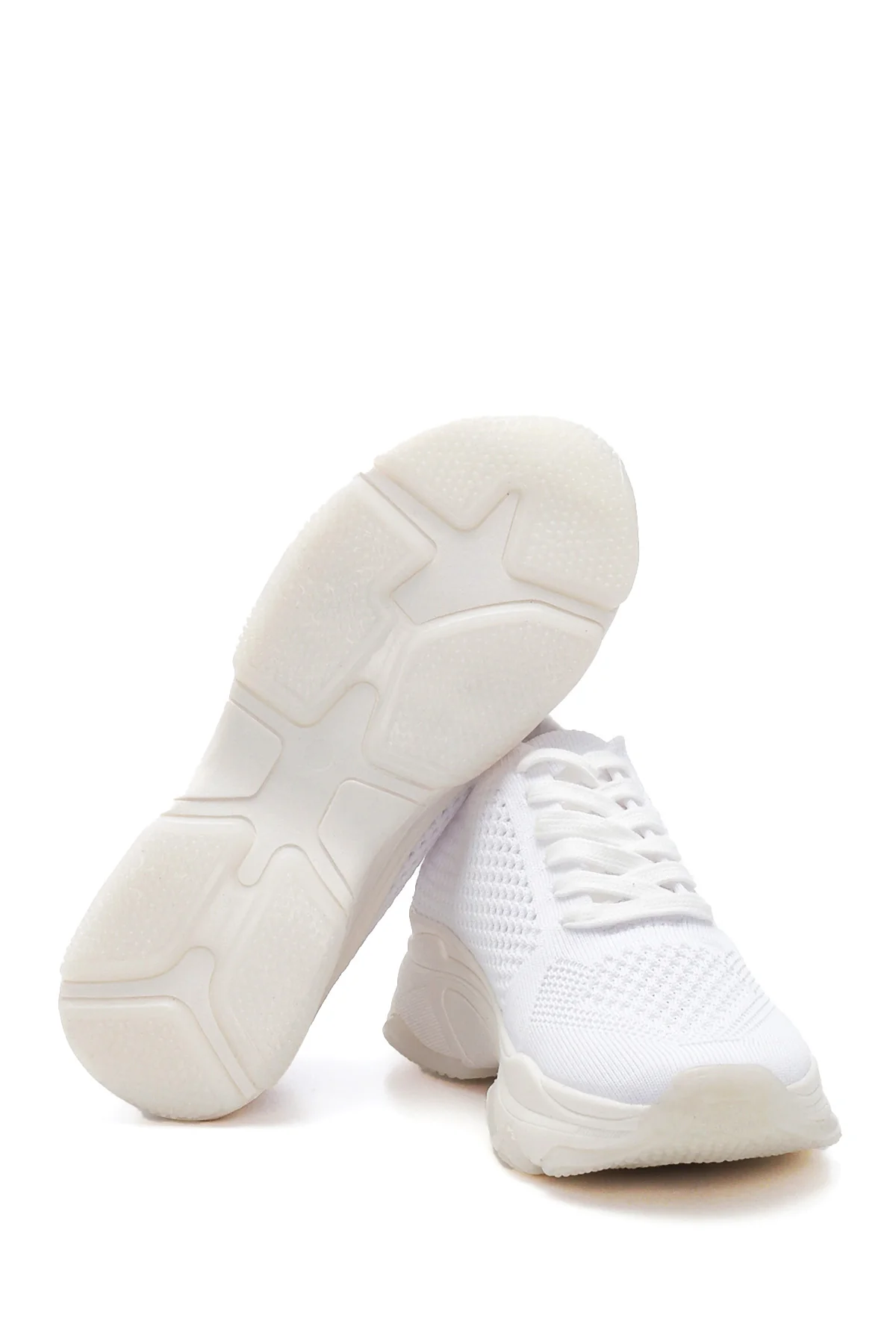 Kadın Beyaz Delikli Sneaker - Image 4