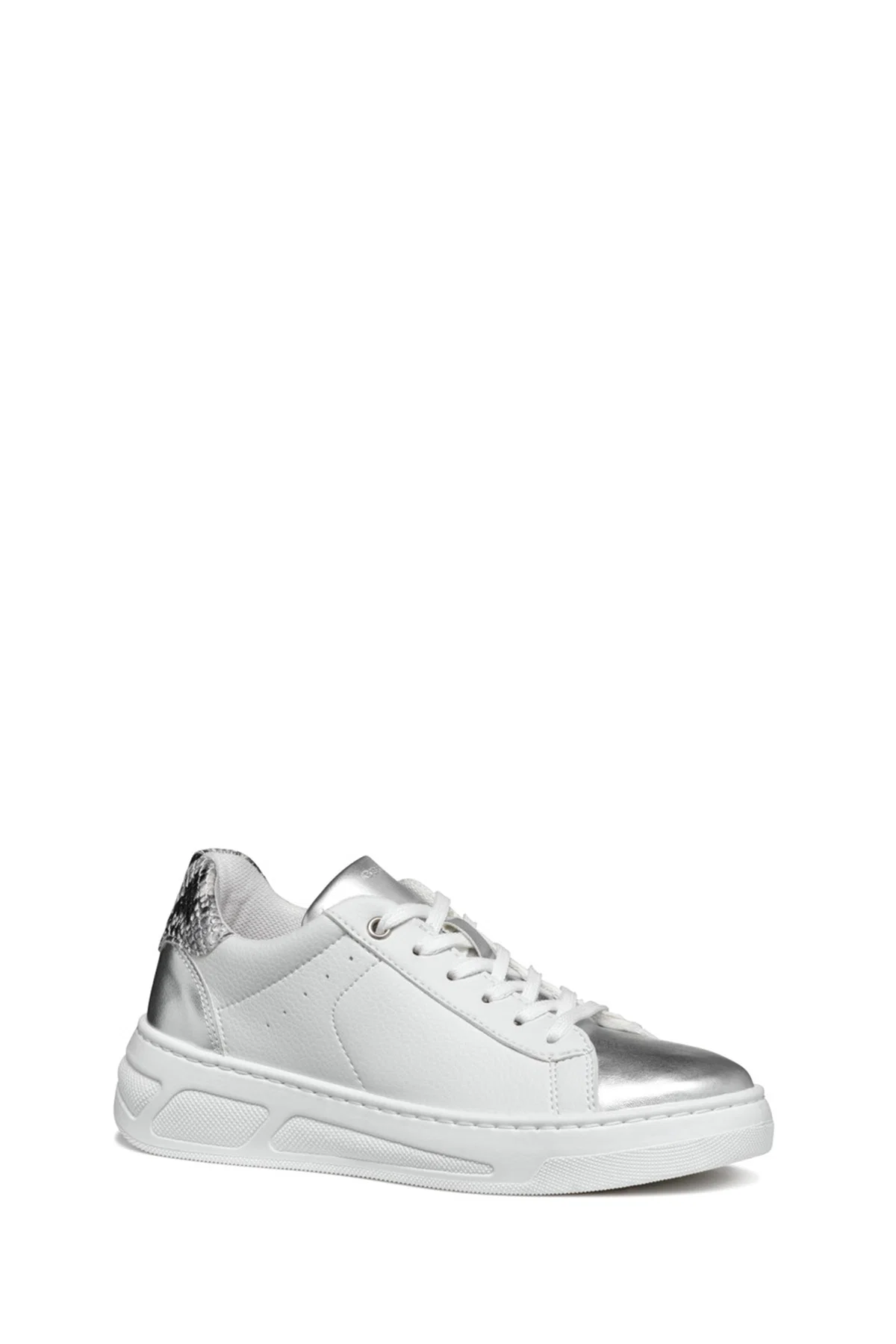 Geox Kadın Beyaz Bağcıklı Deri Sneaker - Image 3