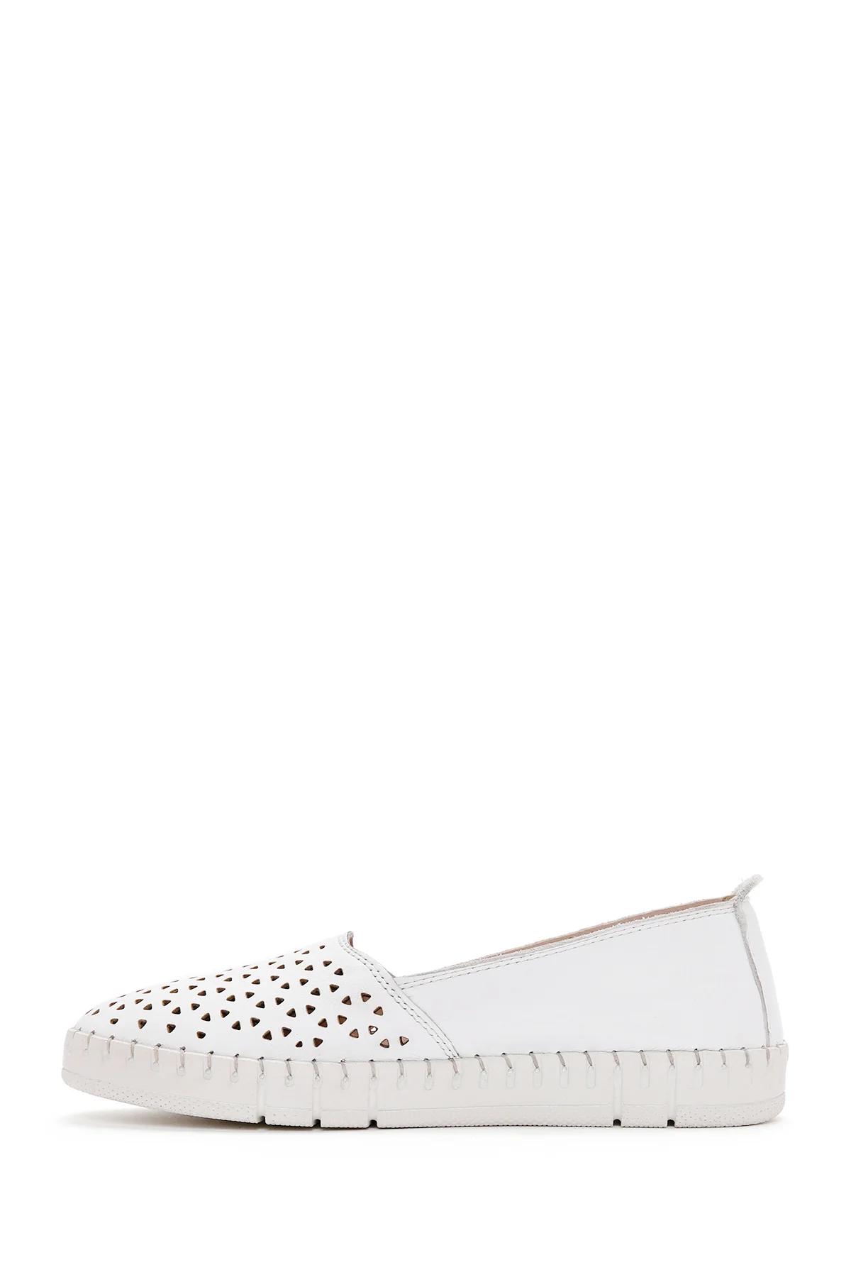 Kadın Beyaz Deri Comfort Loafer - Image 2