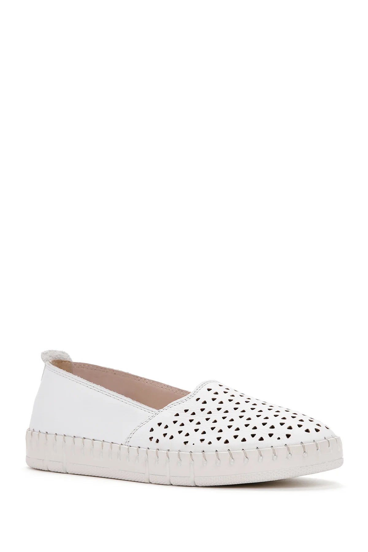 Kadın Beyaz Deri Comfort Loafer - Image 6