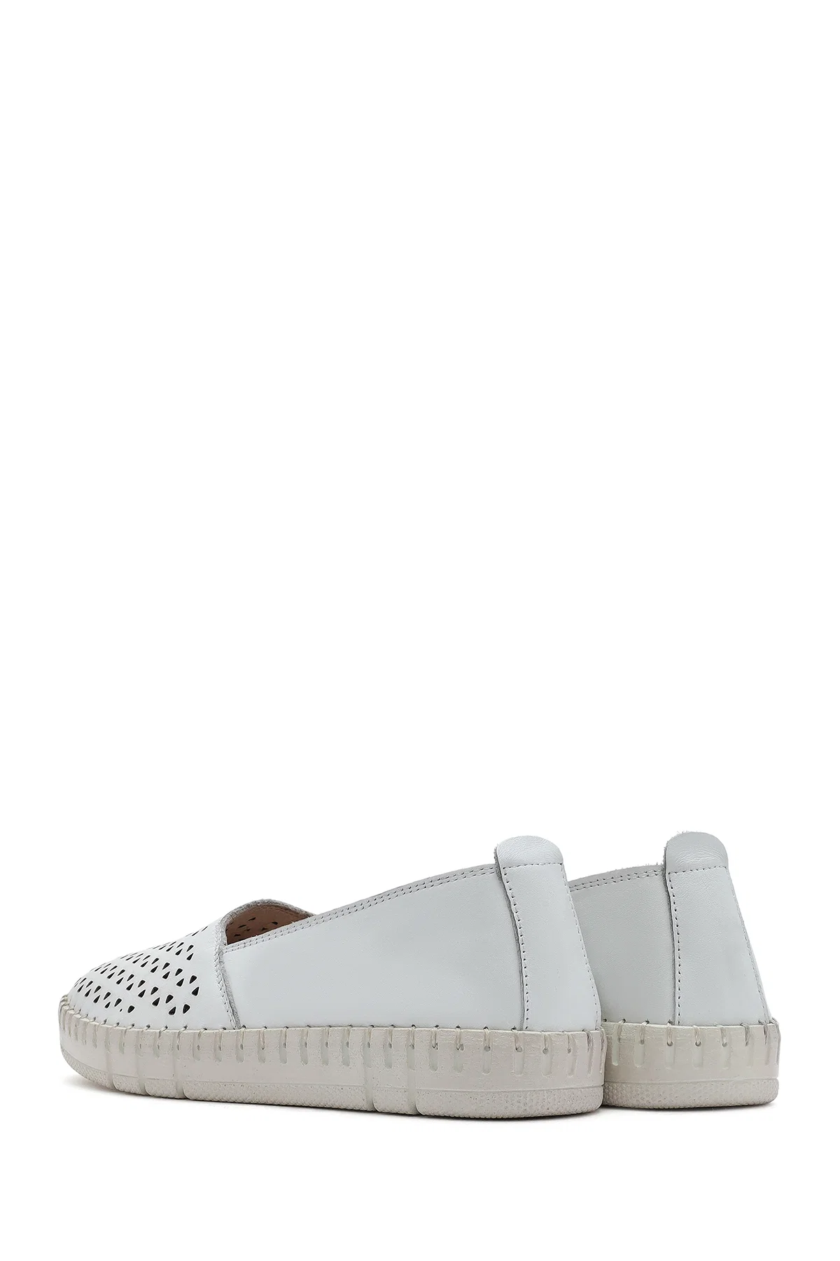 Kadın Beyaz Deri Comfort Loafer - Image 5