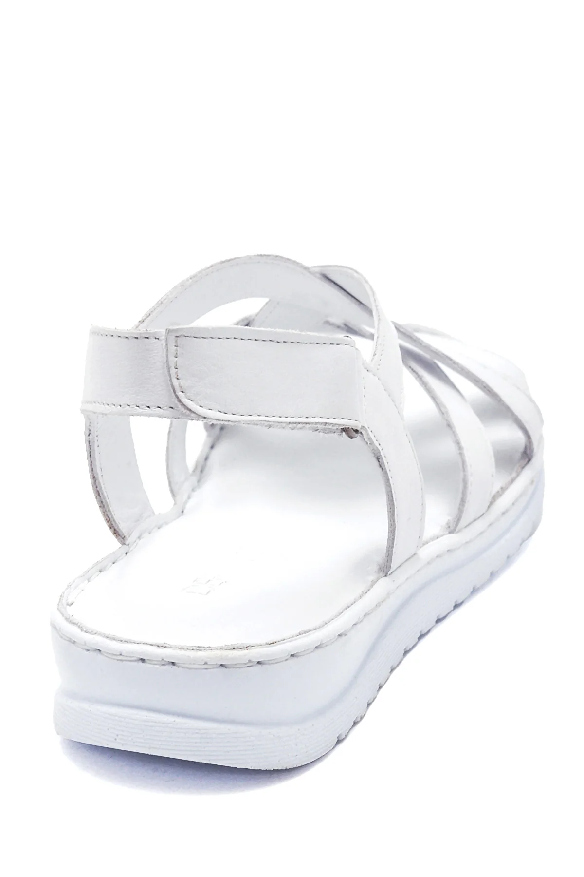 Kadın Beyaz Deri Comfort Sandalet - Image 4