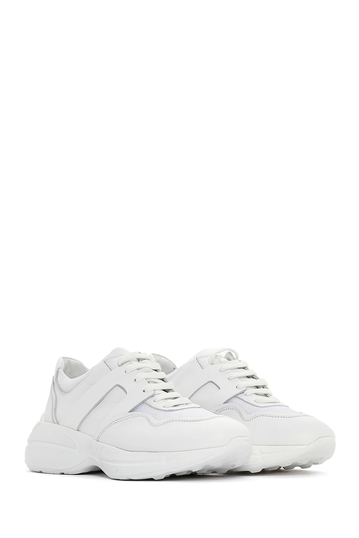 Kadın Beyaz Deri Sneaker - Image 3
