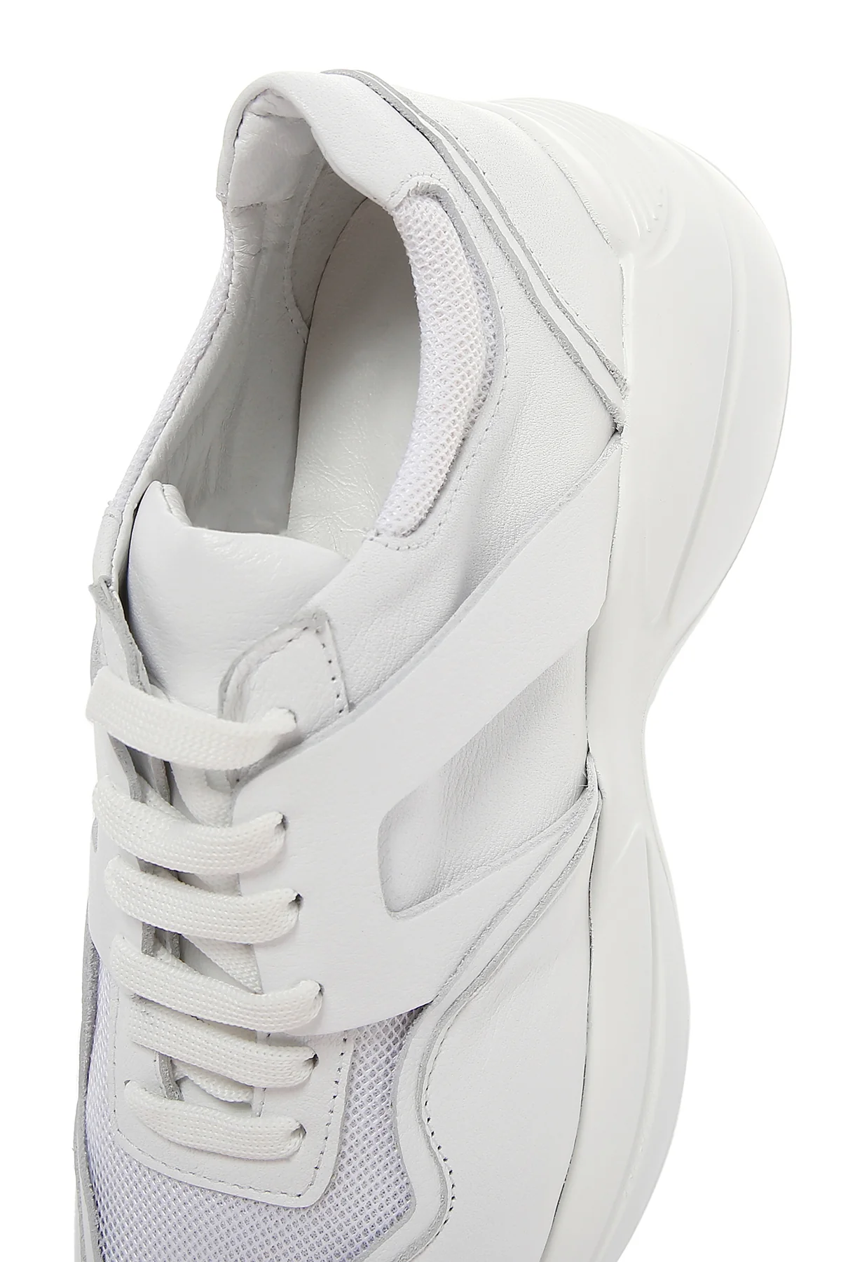 Kadın Beyaz Deri Sneaker - Image 7