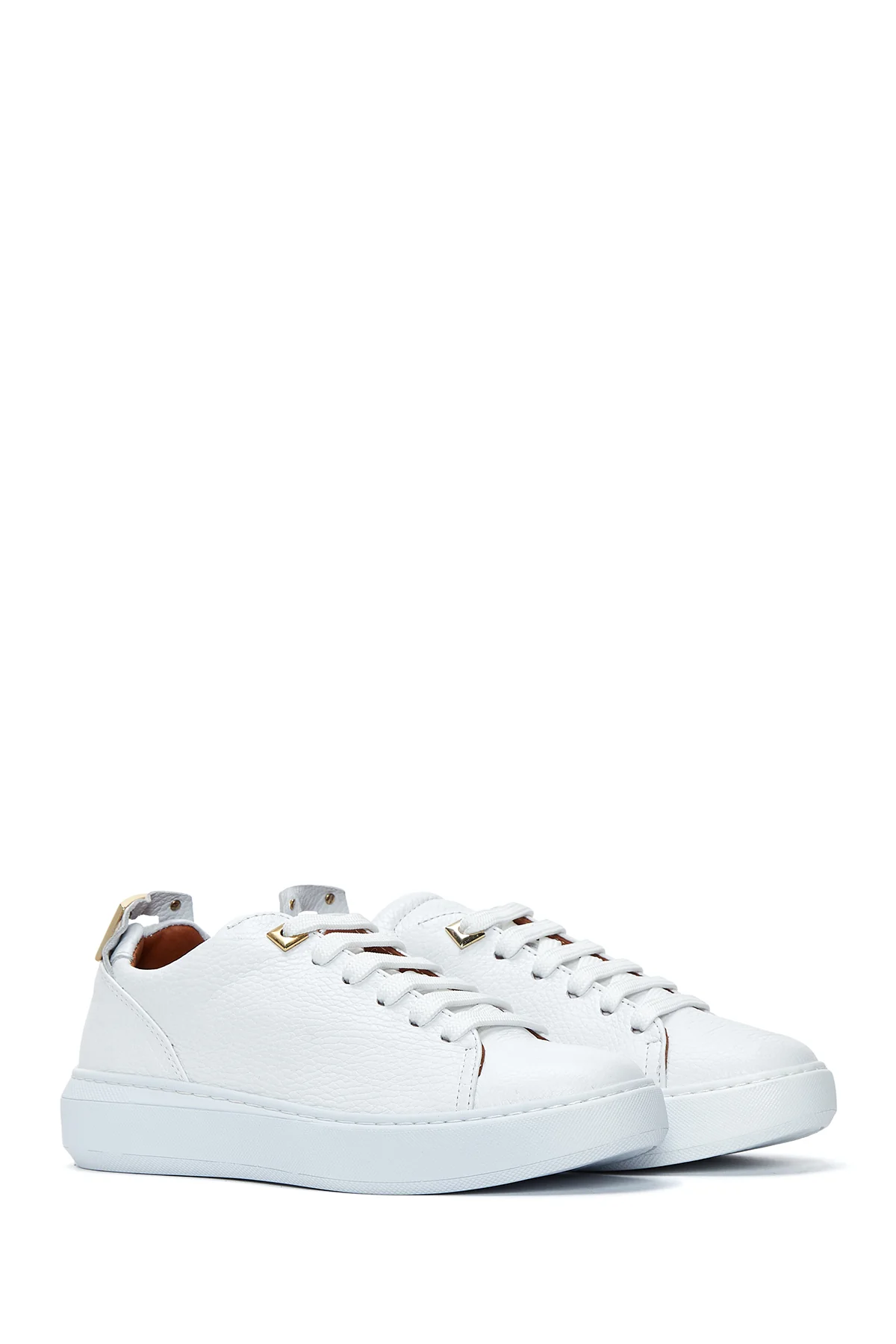 Kadın Beyaz Deri Sneaker - Image 3