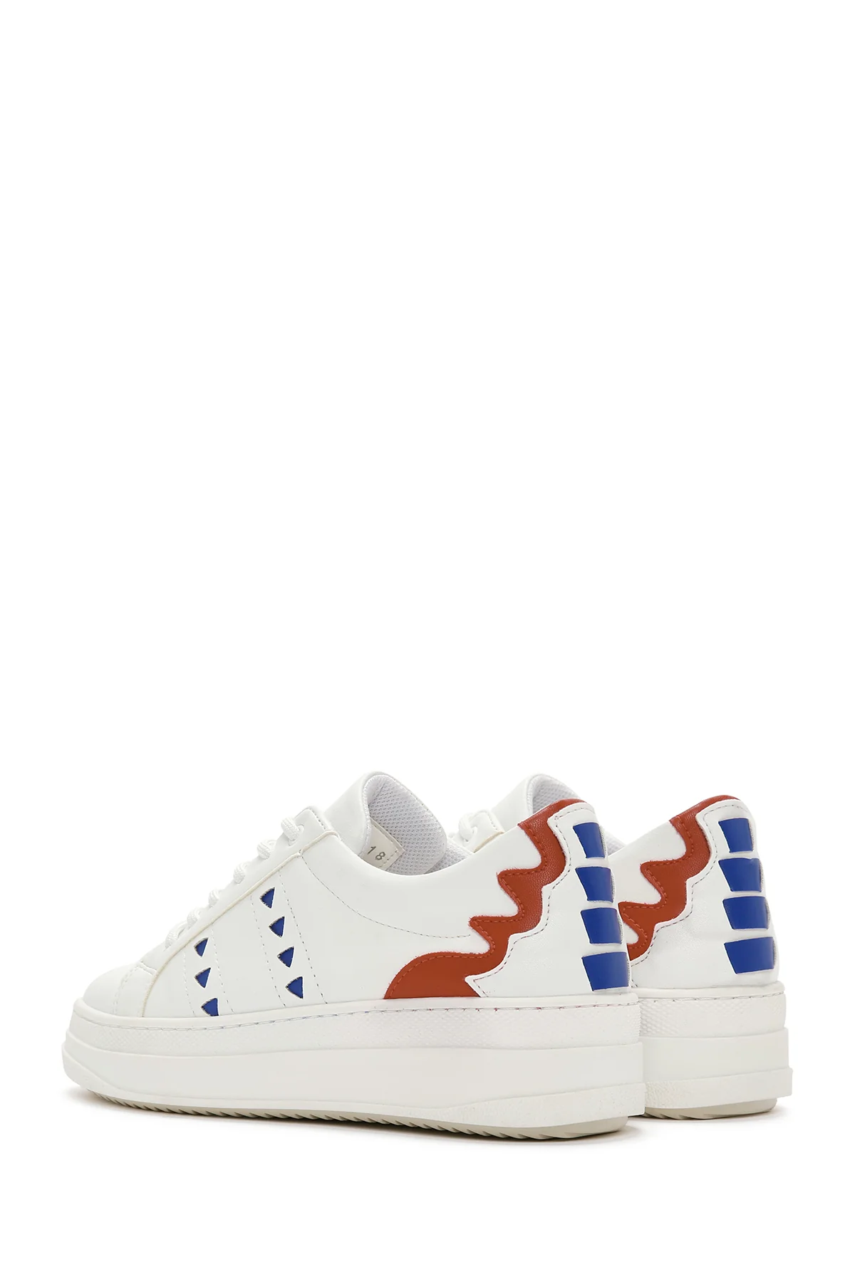 Kadın Beyaz Desenli Sneaker - Image 5