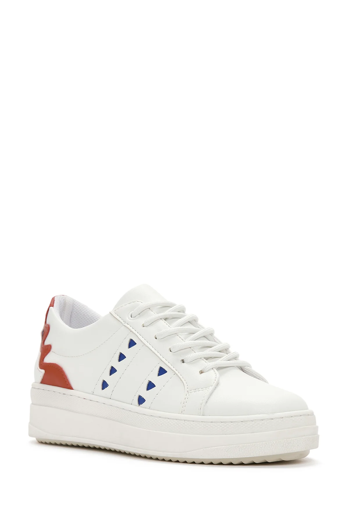 Kadın Beyaz Desenli Sneaker - Image 6