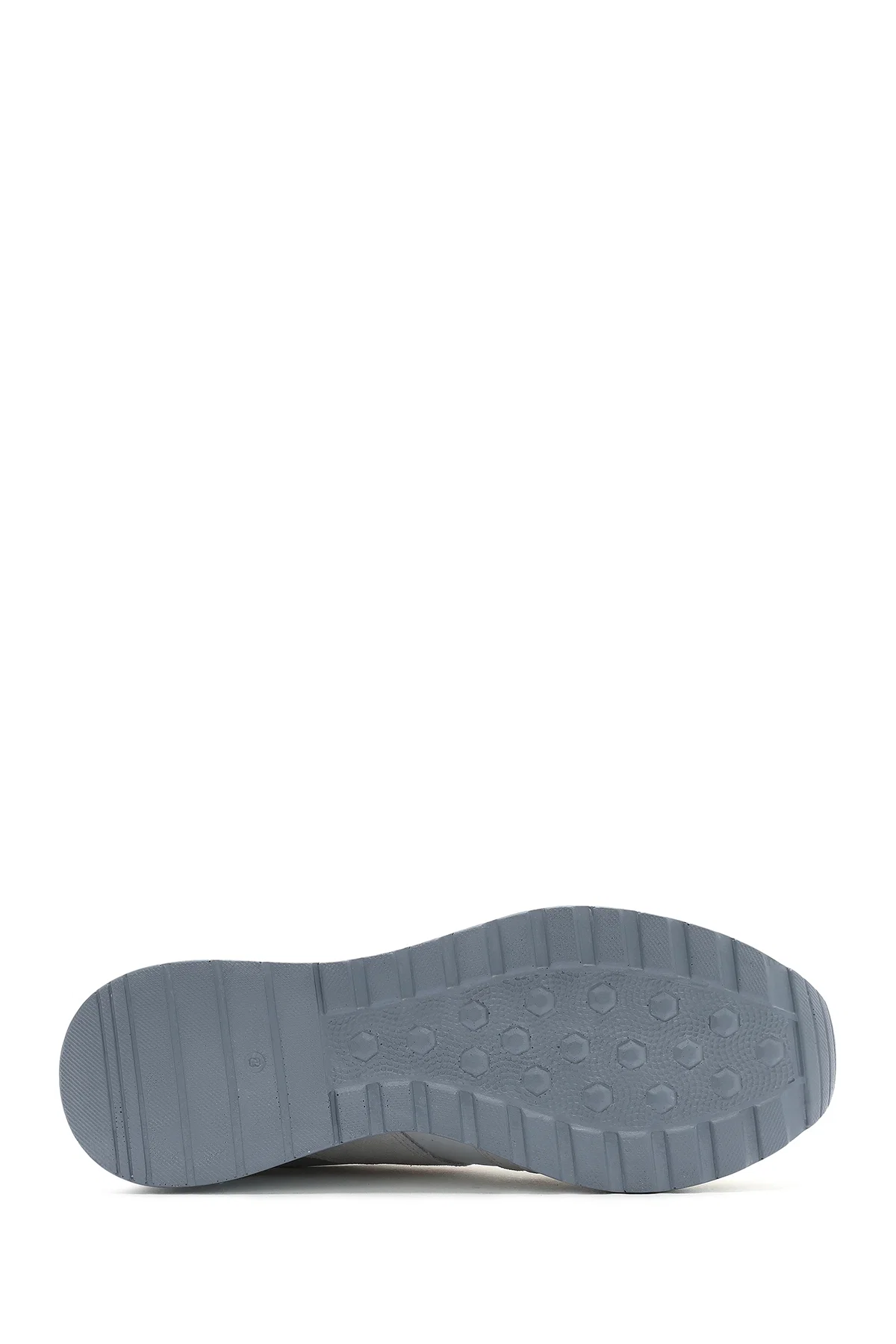 Kadın Beyaz Dolgu Topuklu Yandan Fermuarlı Deri Sneaker - Image 5