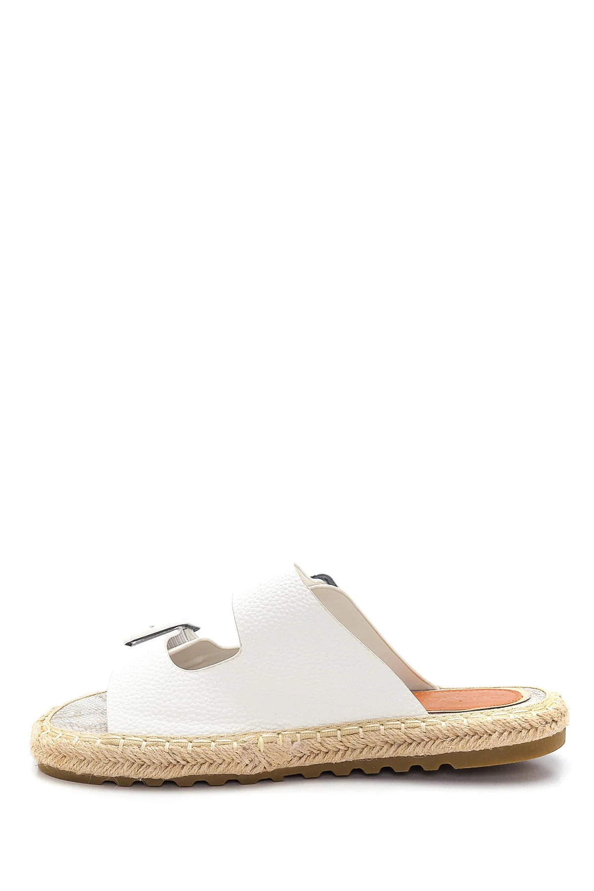 Kadın Beyaz Hasır Espadril Terlik - Image 2