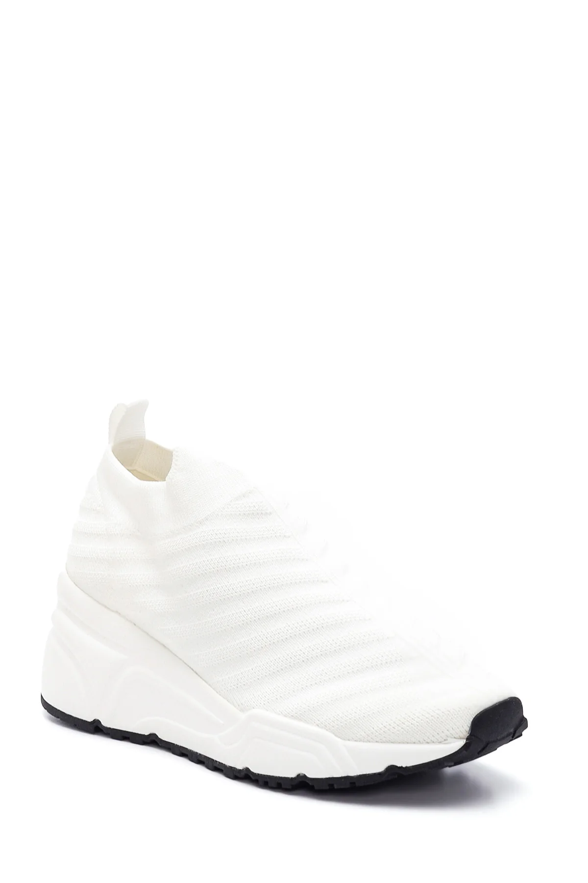 Kadın Beyaz Kalın Tabanlı Sneaker - Image 3