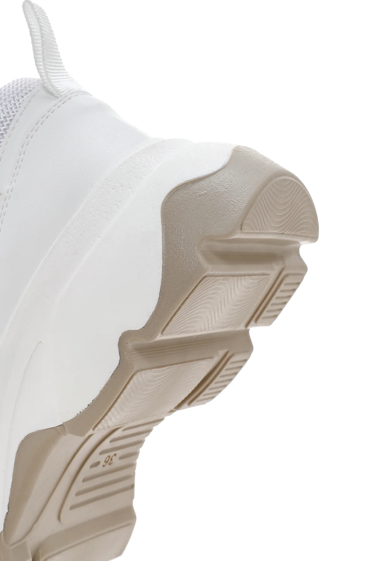 Kadın Beyaz Kalın Tabanlı Sneaker - Image 8