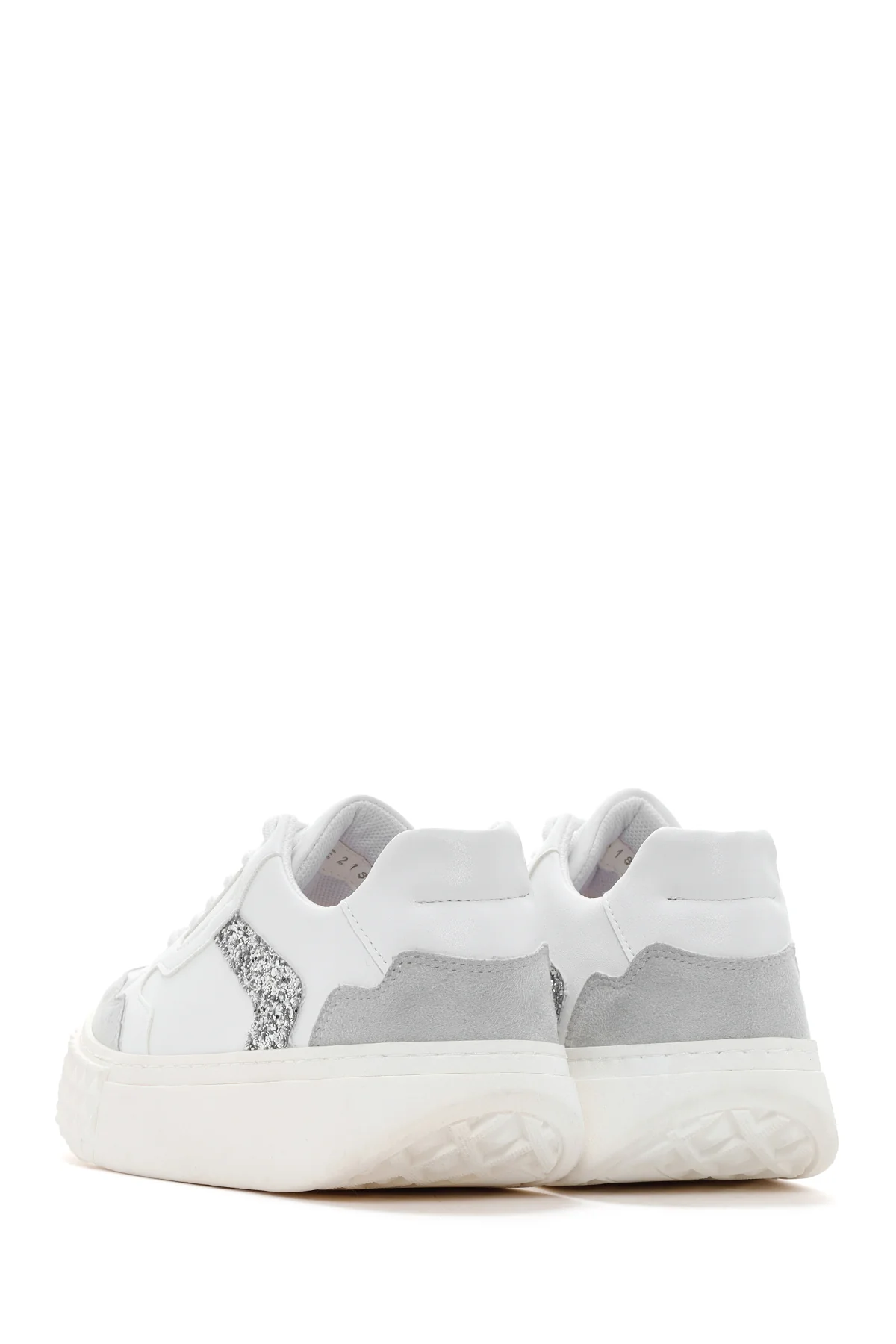 Kadın Beyaz Kalın Tabanlı Sneaker - Image 5