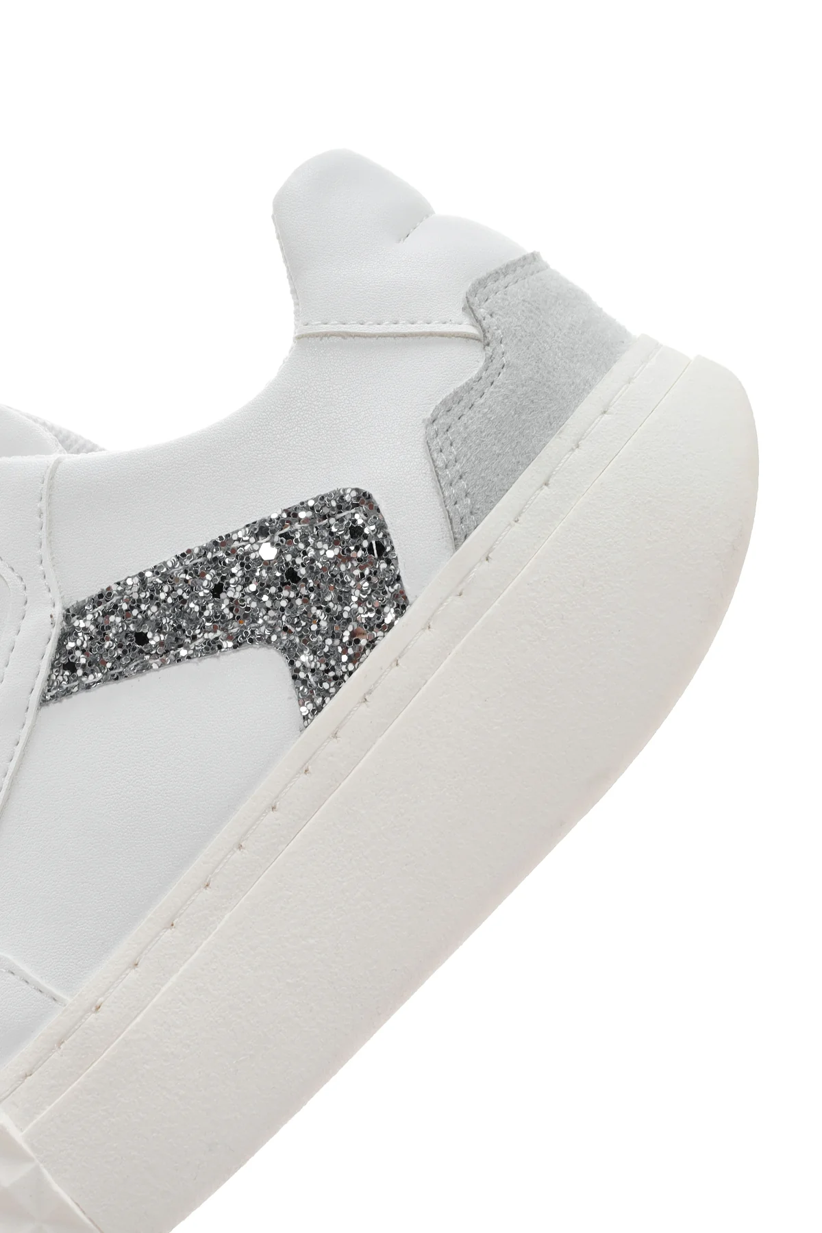 Kadın Beyaz Kalın Tabanlı Sneaker - Image 7