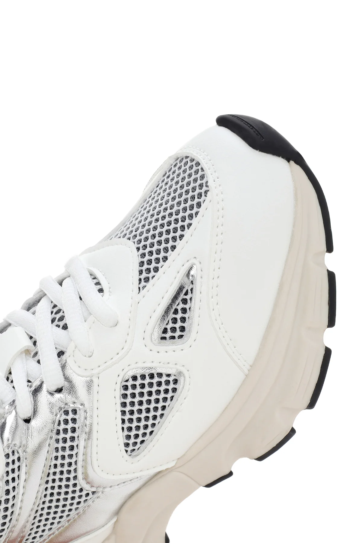Kadın Beyaz Kalın Tabanlı Sneaker - Image 8