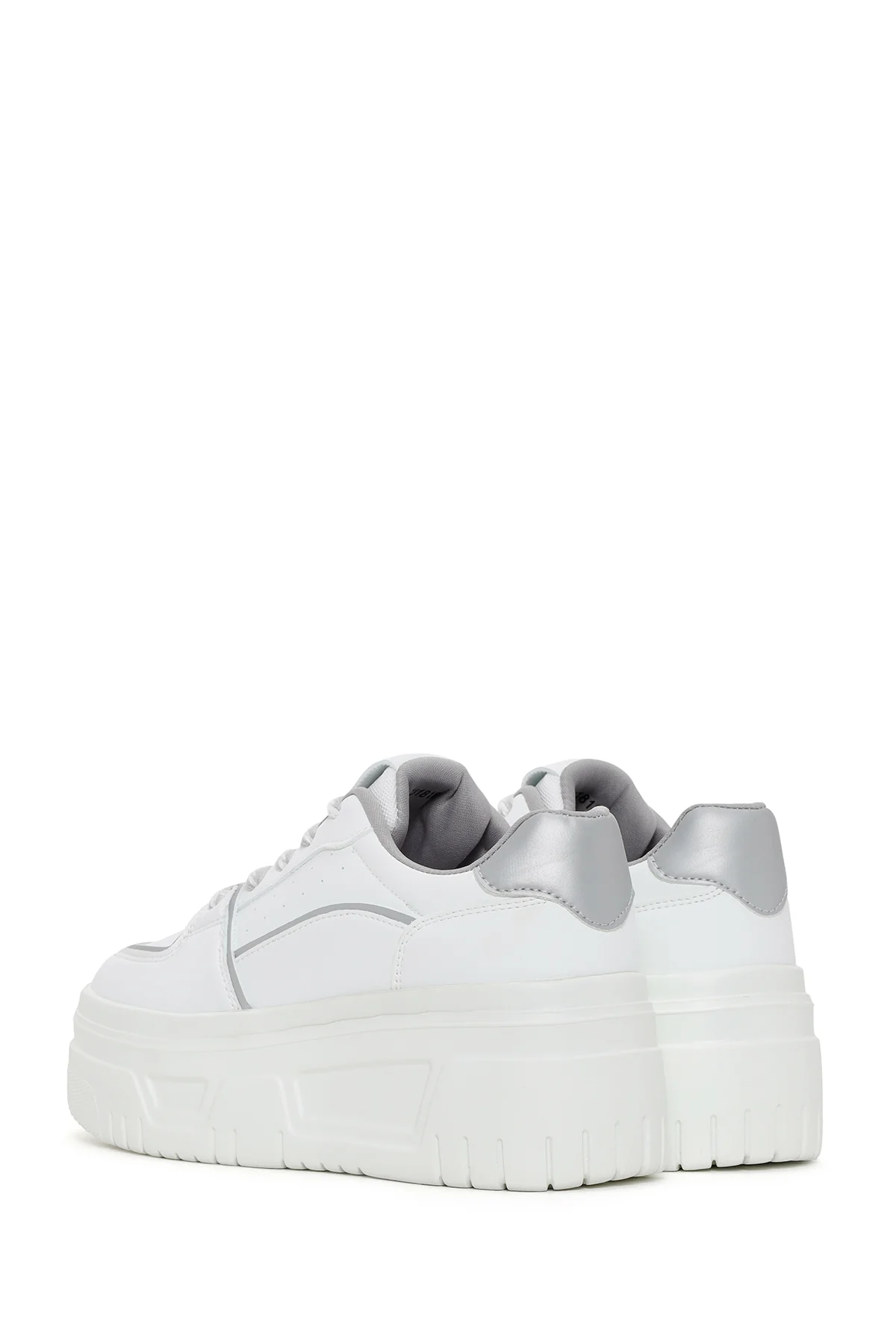 Kadın Beyaz Kalın Tabanlı Sneaker - Image 5