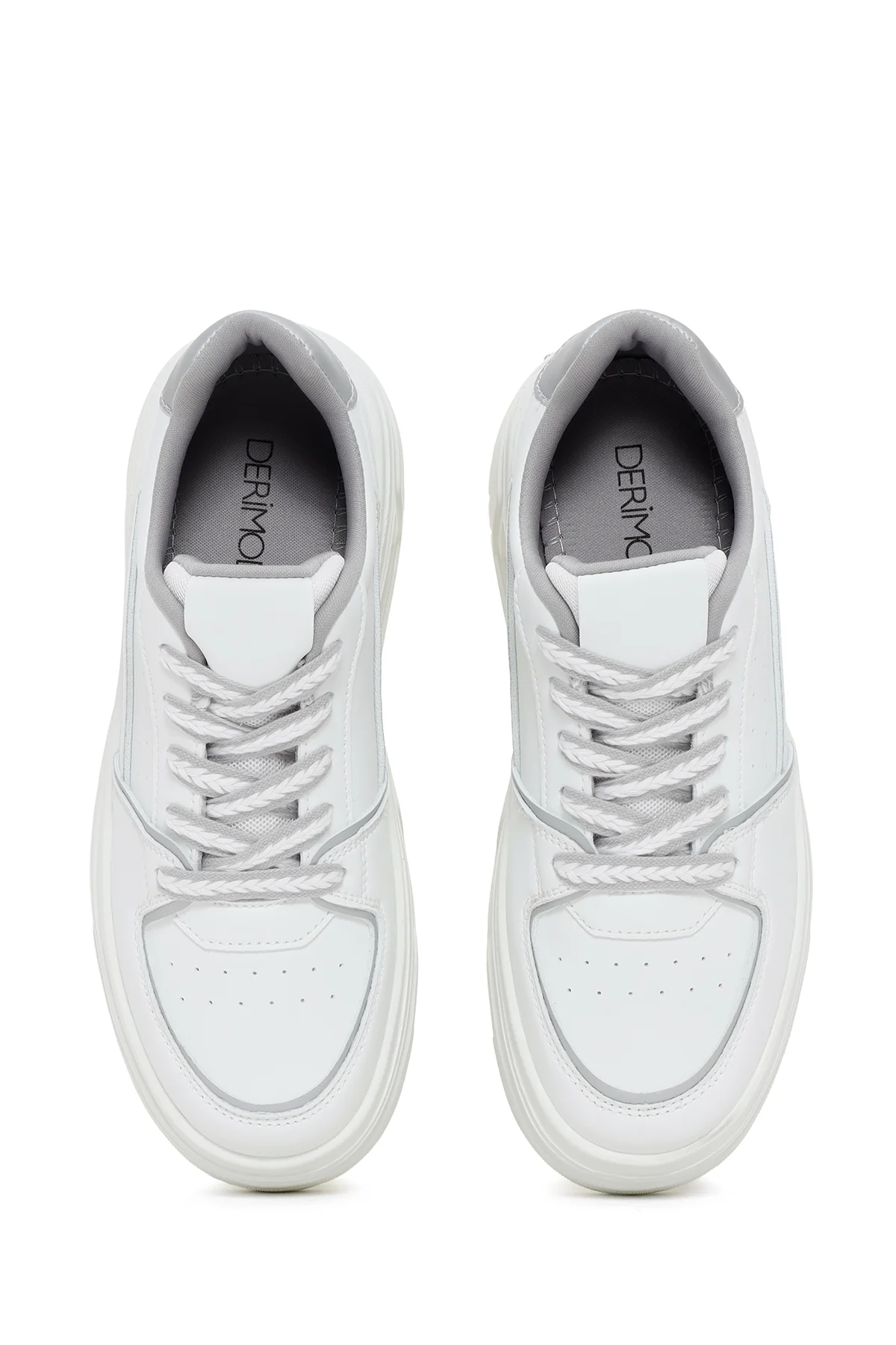 Kadın Beyaz Kalın Tabanlı Sneaker - Image 6