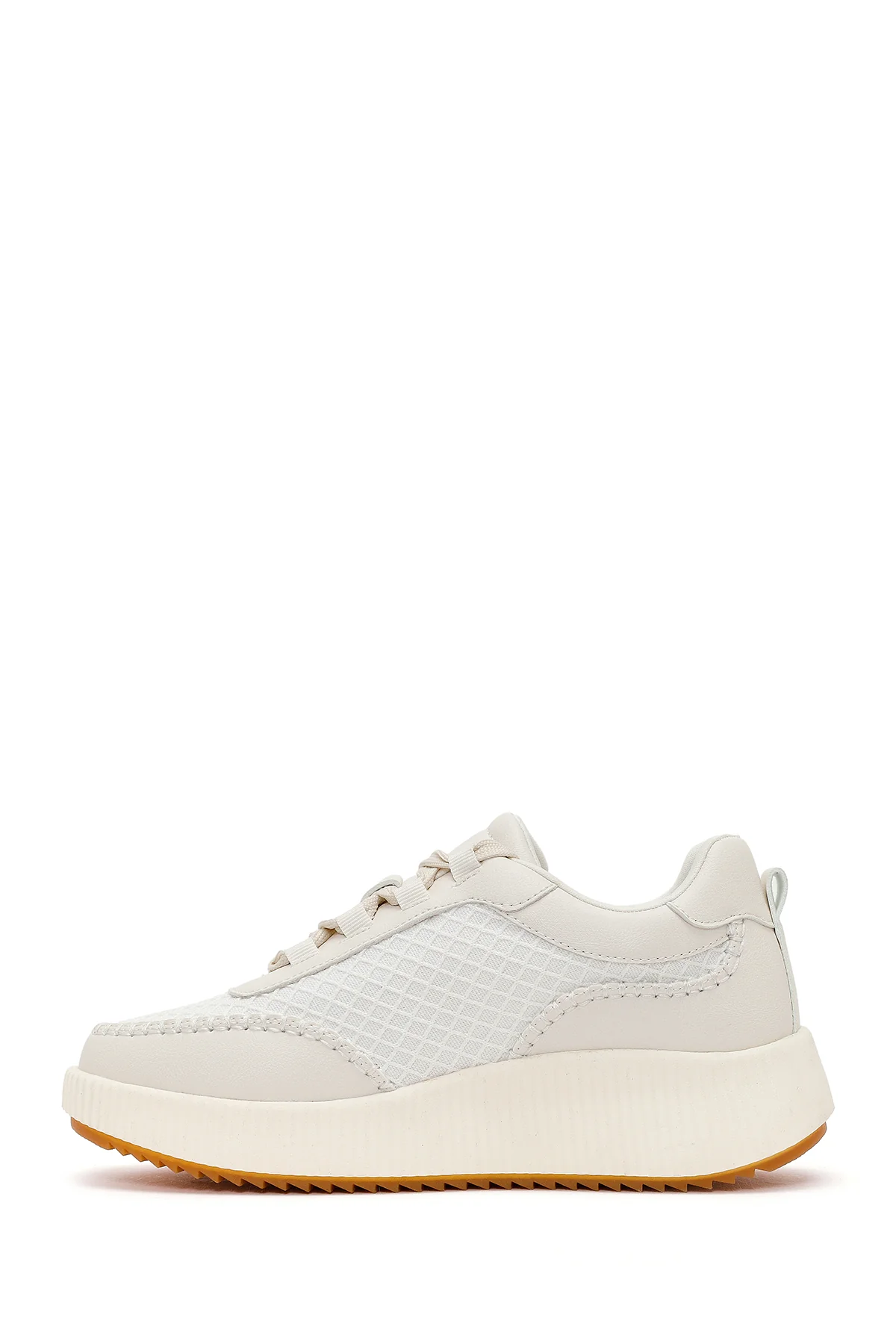 Kadın Beyaz Kalın Tabanlı Sneaker - Image 3