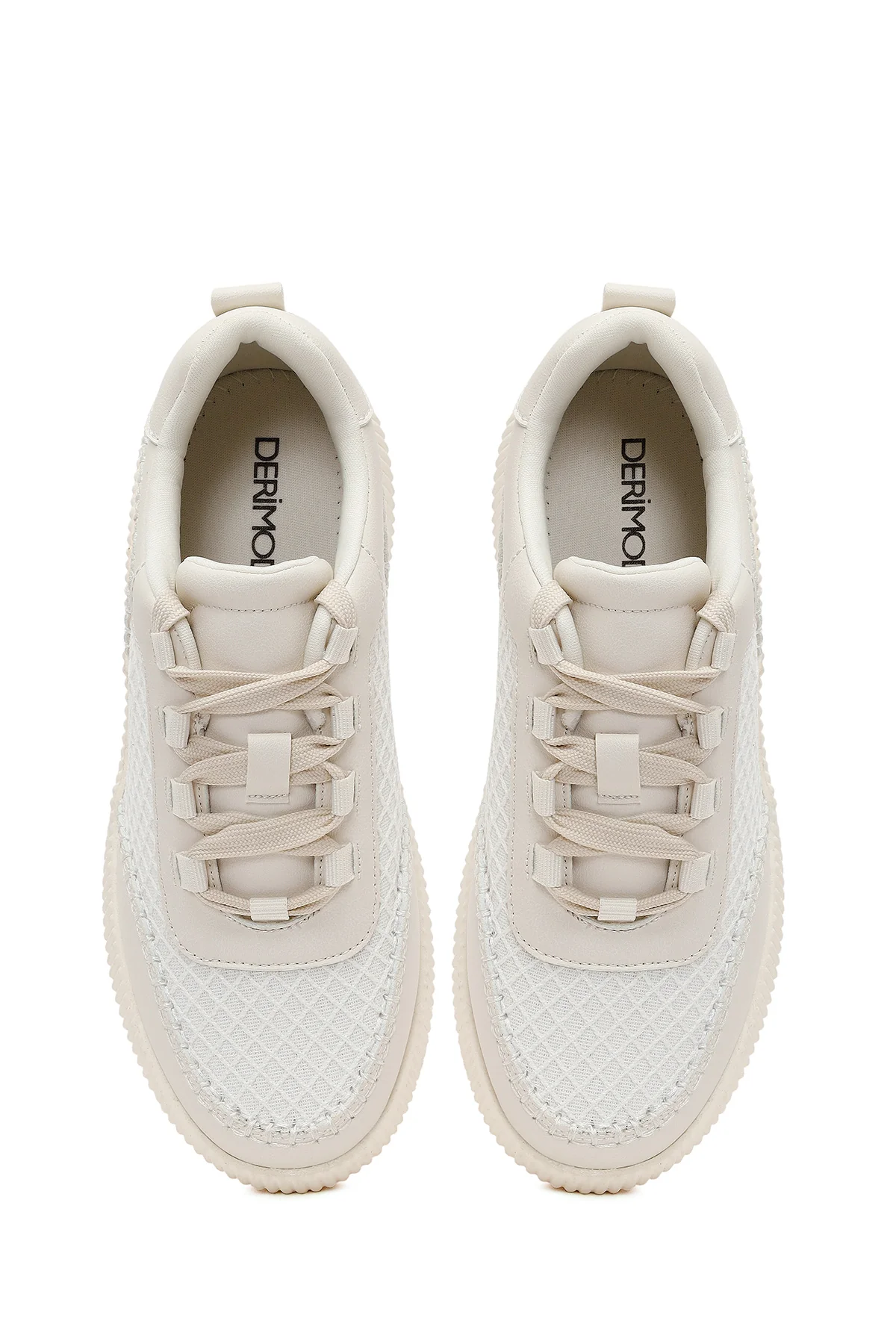 Kadın Beyaz Kalın Tabanlı Sneaker - Image 4