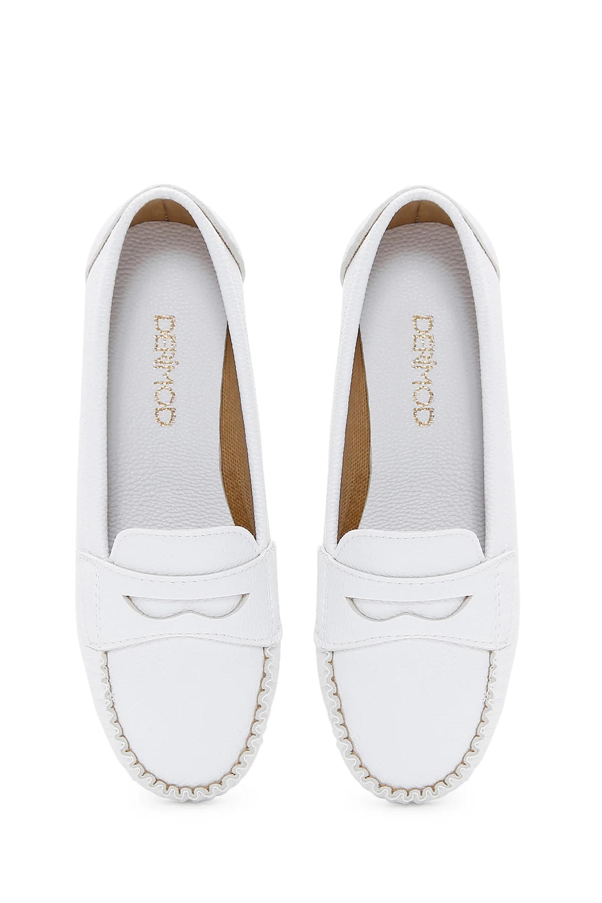 Kadın Beyaz Loafer - Image 6