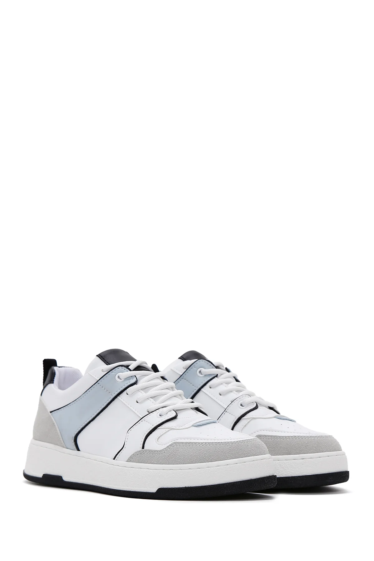 Kadın Beyaz Süet Detaylı Sneaker - Image 3