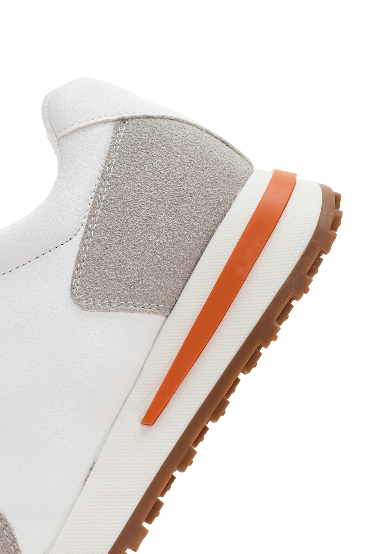 Kadın Beyaz Süet Sneaker - Image 8