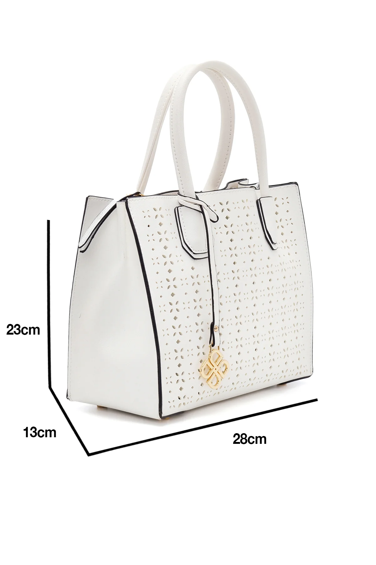 Kadın Beyaz Suni Deri Kol Çantası - Image 2