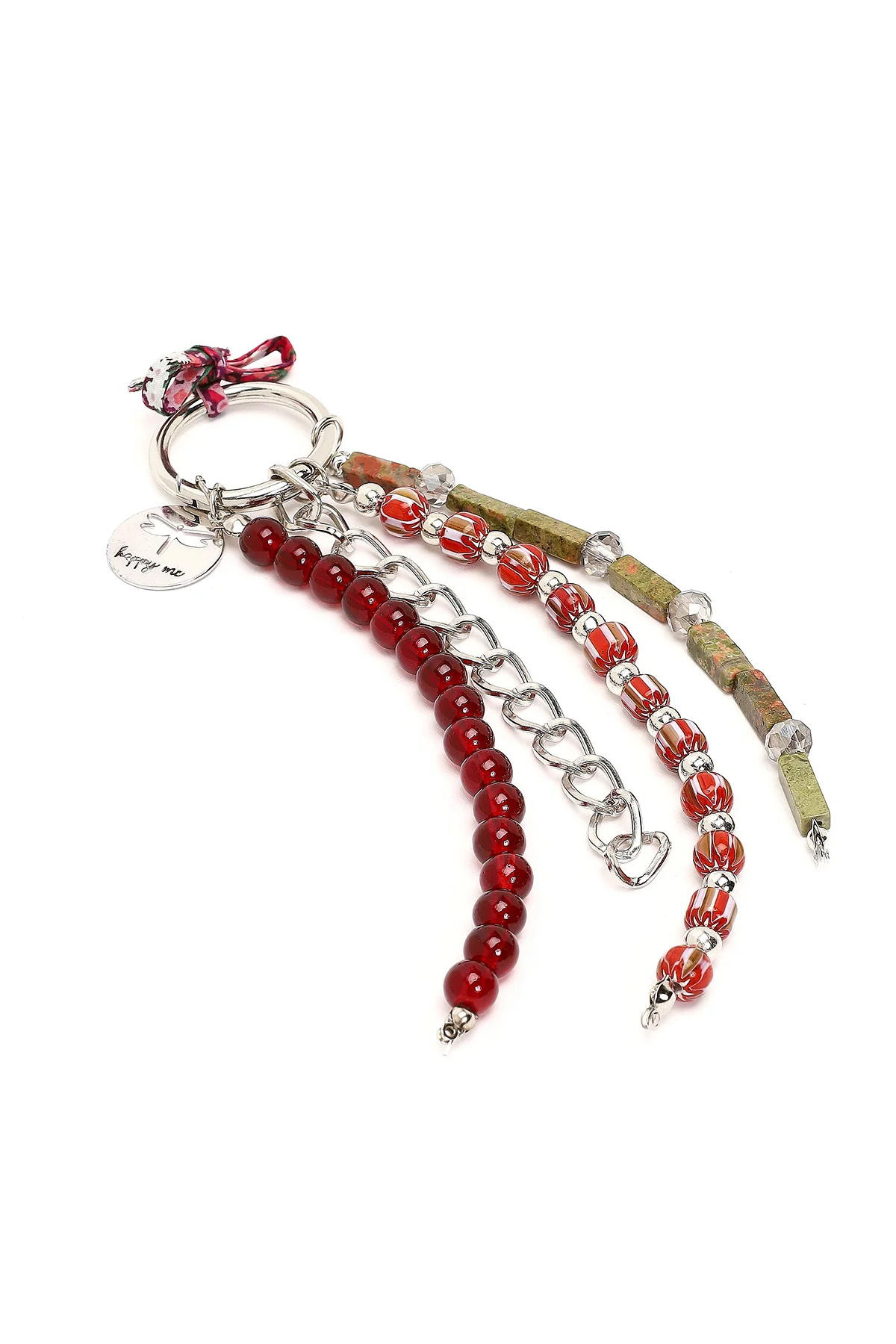Kadın Bordo Boncuklu Metal Charm - Image 3