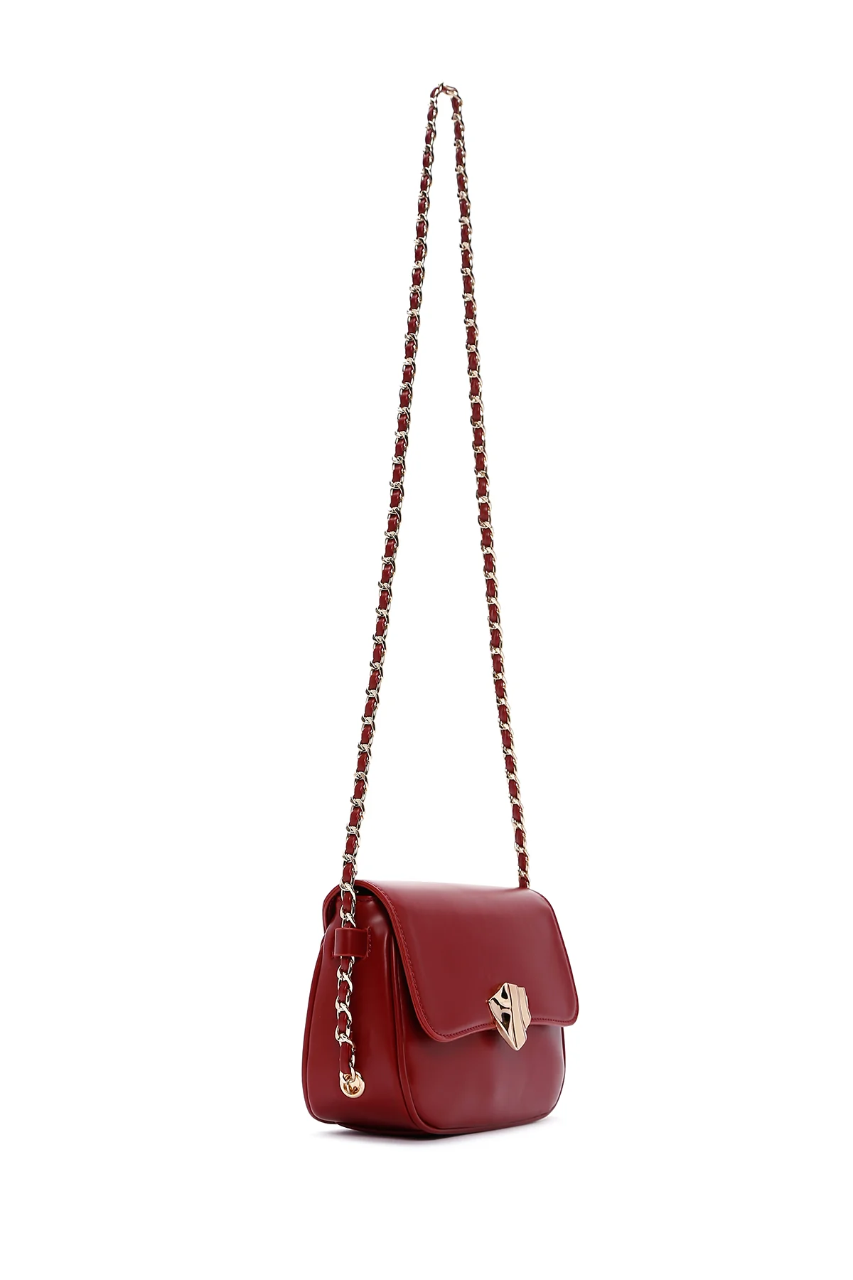Kadın Bordo Çapraz Çanta - Image 6